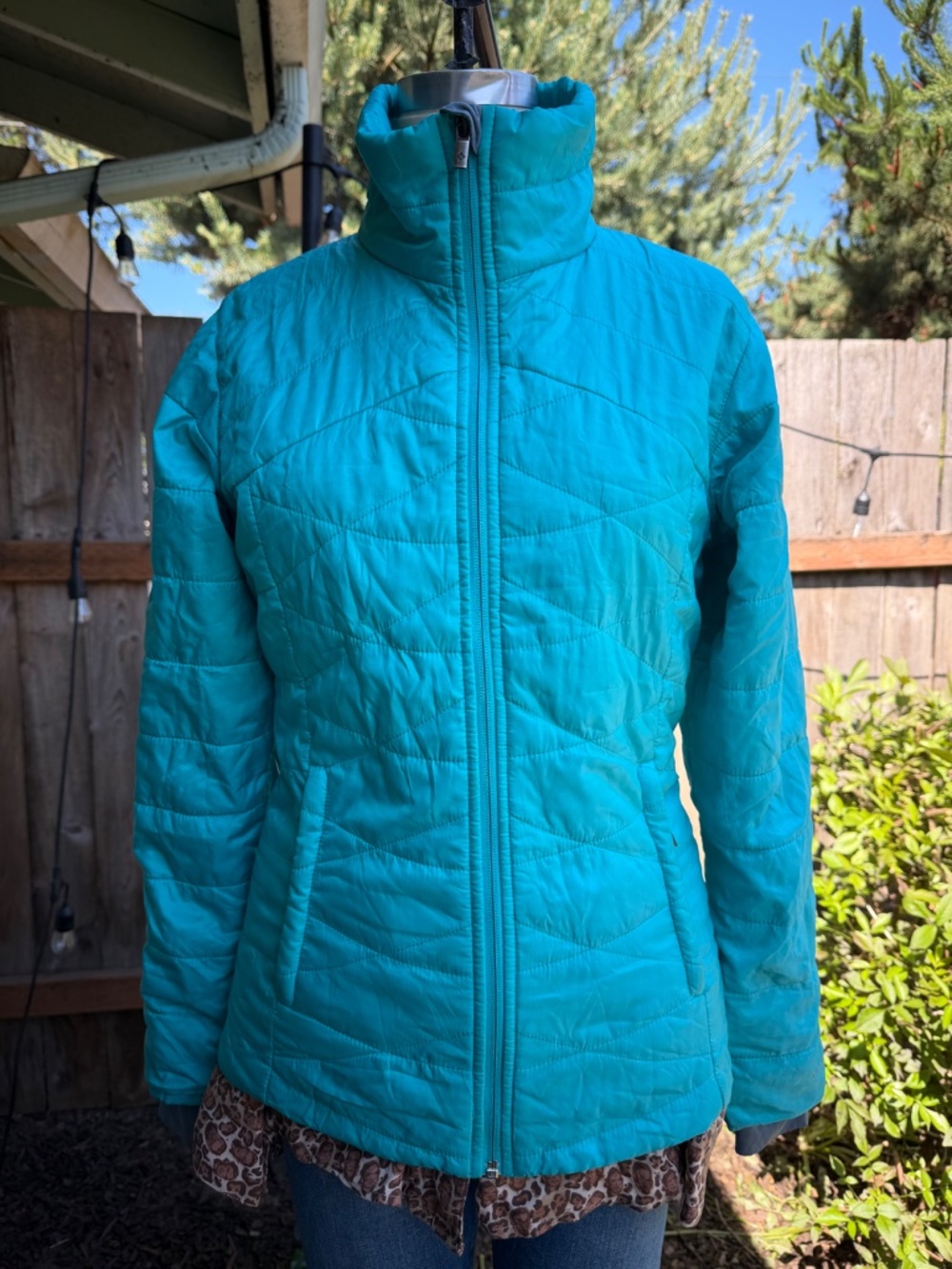 Columbia Omni heat Teal puffer jacket